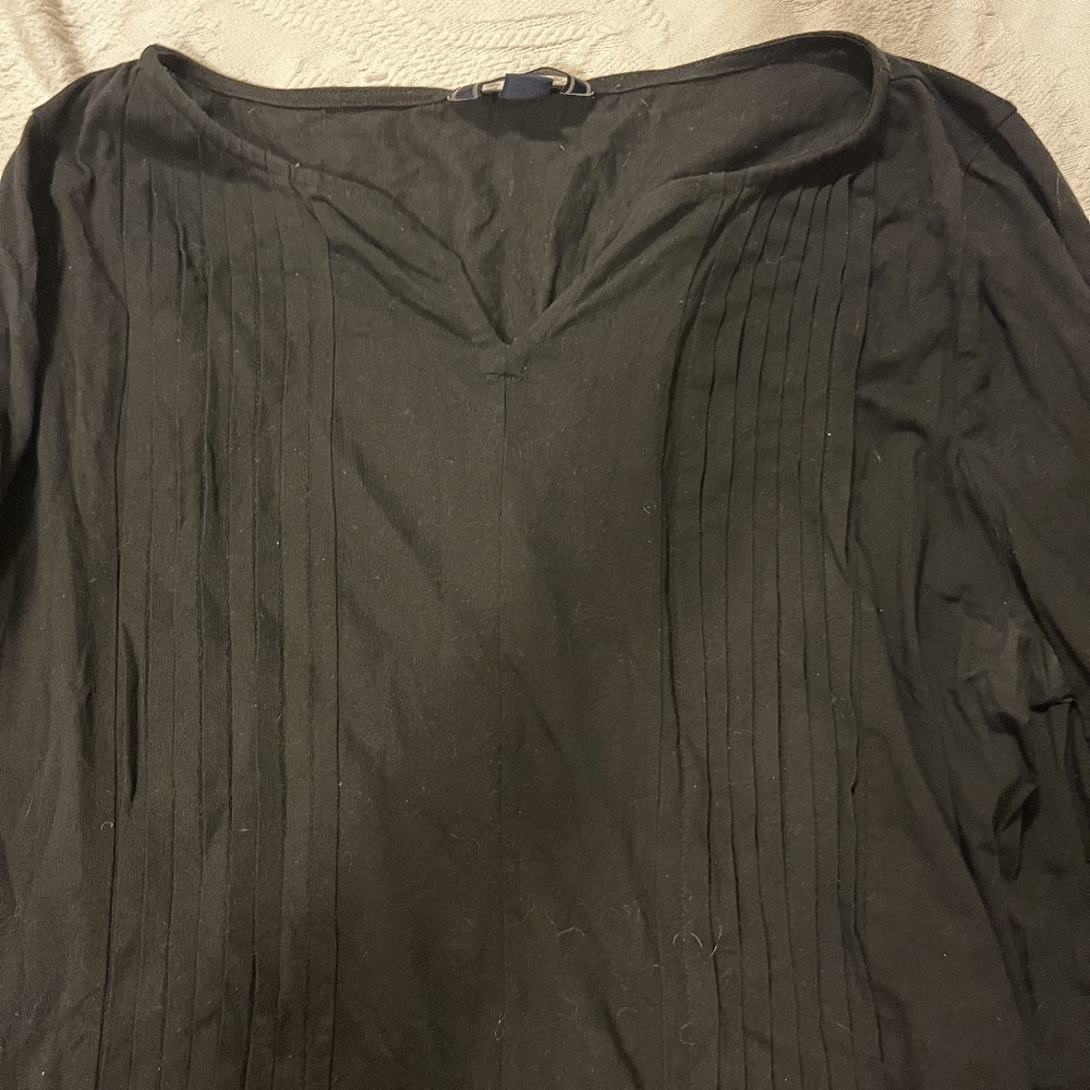Lands End Black women's long sleeve shirt